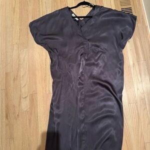 Zara grey satin dress size small